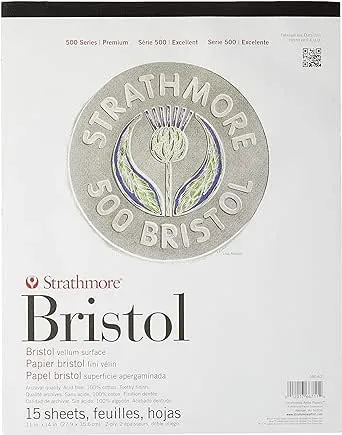 Strathmore Bristol Vellum Paper Pad 11X1415 Sheets 80621