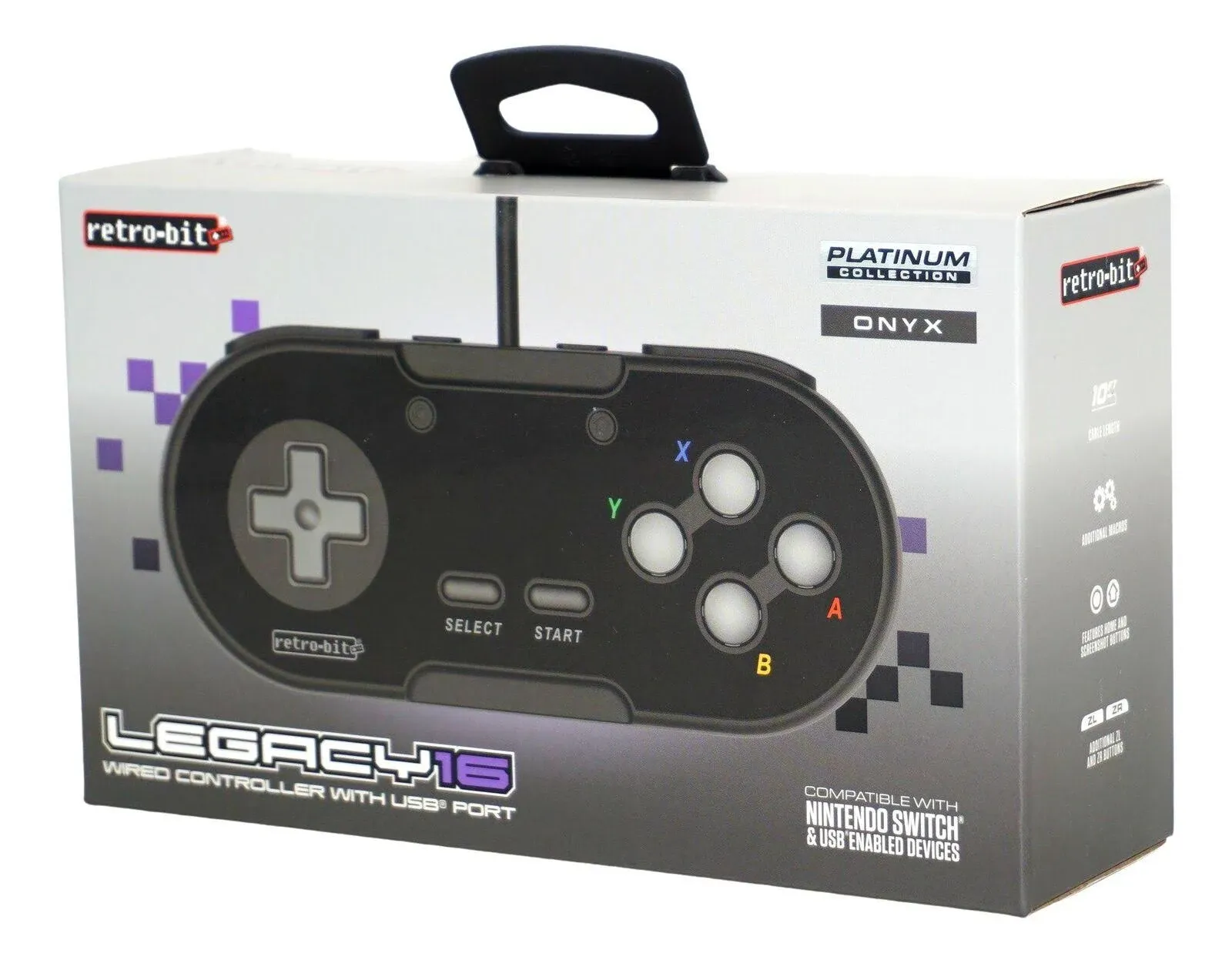 Retro-Bit Legacy 16 Wireless 2.4GHz Controller for SNES, Switch, PC, MacOS, RetroPie, Raspberry Pi and Other USB Devices (Classsic Gray)