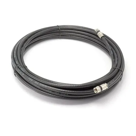 THE CIMPLE CO 75' Feet, Black RG6 Coaxial Cable (Coax Cable) with Weather Proof Connectors, F81 / RF, Digital Coax - AV, Cable TV, Antenna, and Satellite, CL2 Rated, 75 Foot