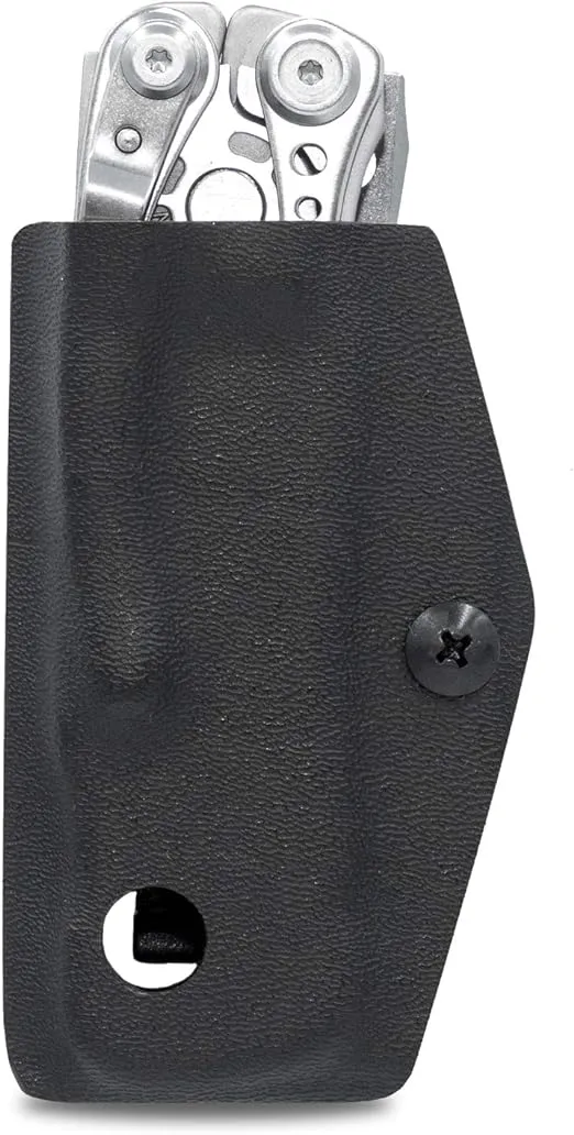 Clip & Carry Kydex Sheath Belt Clip Holster Holder Cover for LEATHERMAN SKELETOOL - Made in USA (Black)