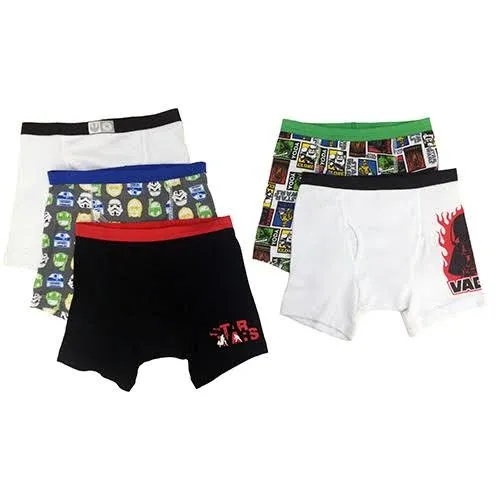 Disney Star Wars Boys Boxer Briefs Size 4  Stormtroopers Darth Vader 5 Pairs