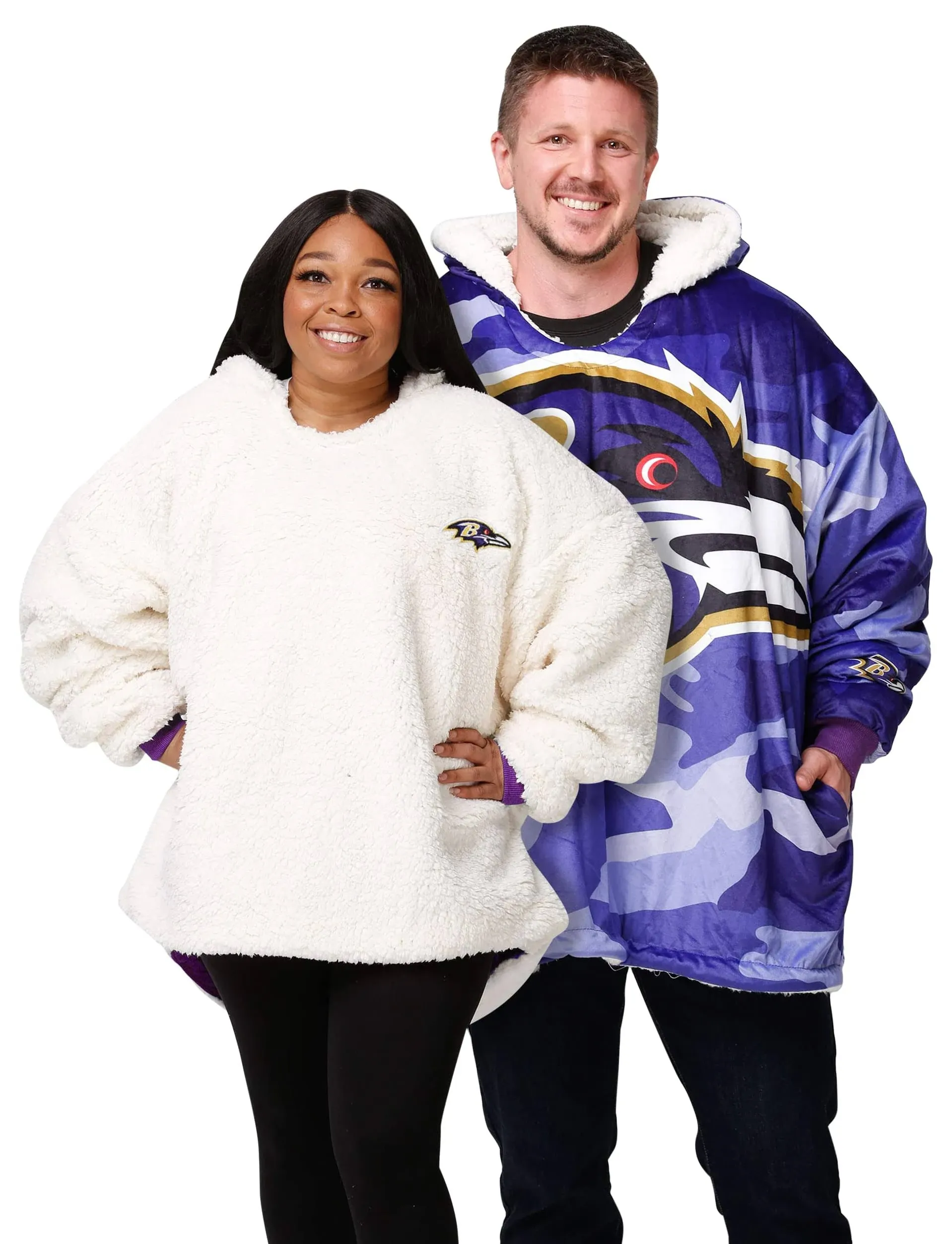 Baltimore Ravens NFL Reversible Team Color Camo Hoodeez