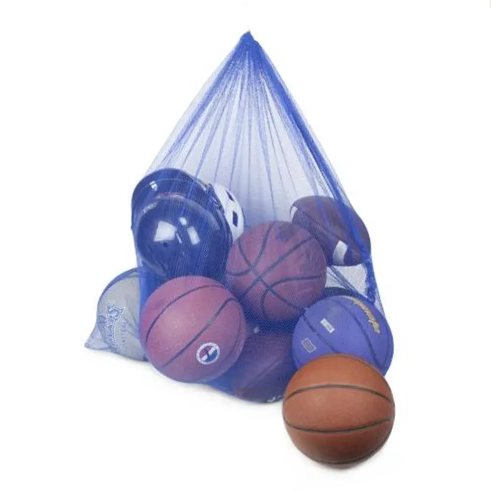 Large 32&#034; x 48&#034; Mesh Sports Coach&#039;s Ball Equipment Carry Bag with Drawstring