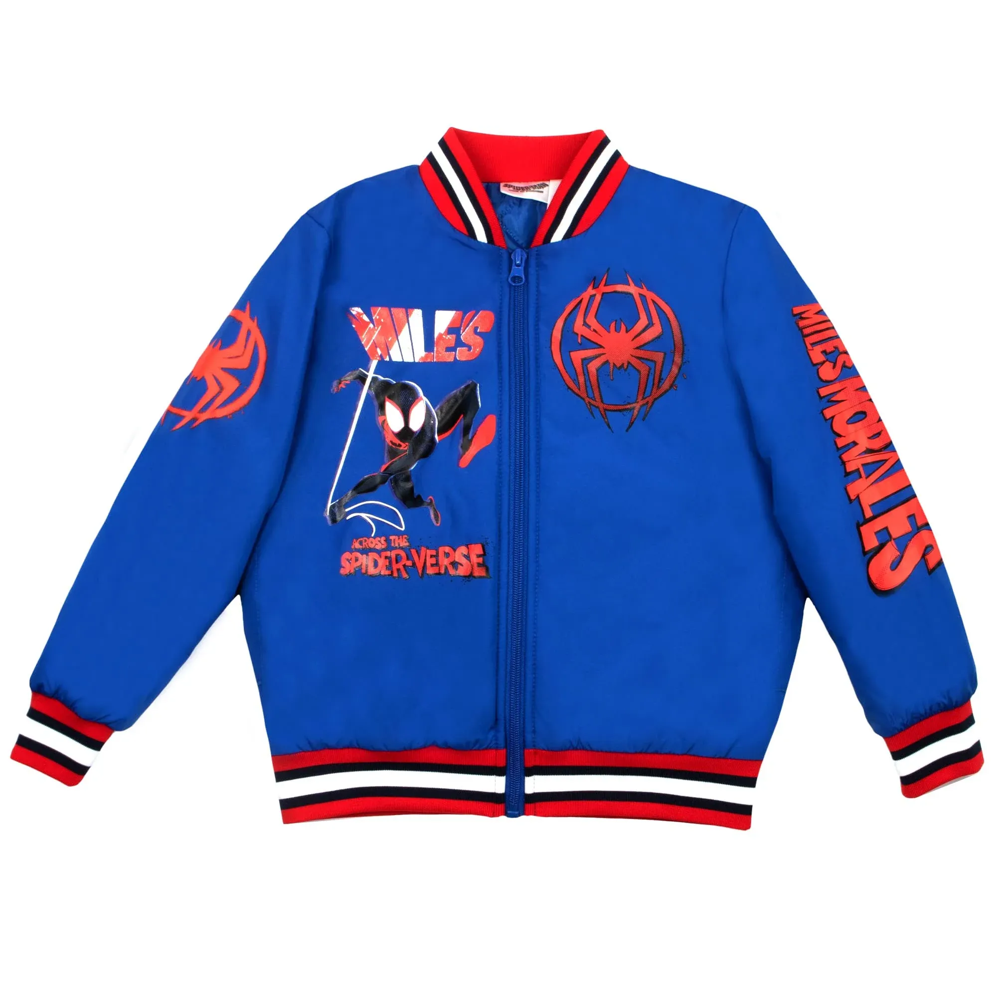 Marvel Superheroes Bomber Jacket for Boys, Avengers Spider-Man Black Panther ...