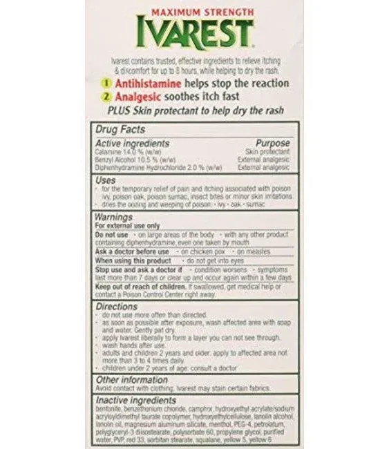 Ivarest 8 Hour Maximum Strength Anti - Itch Cream - 2 Oz