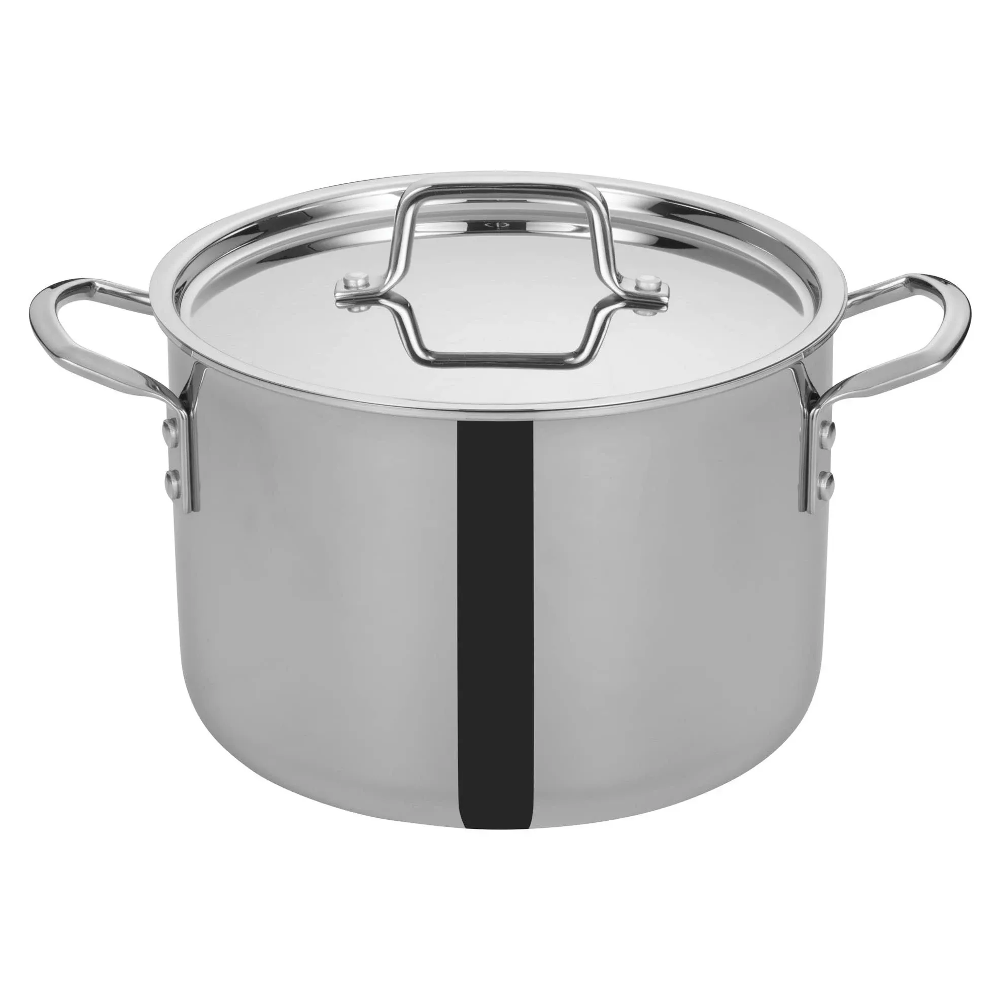 Winco Tri-Ply Stainless Steel Stock Pot with Cover TGSP-8