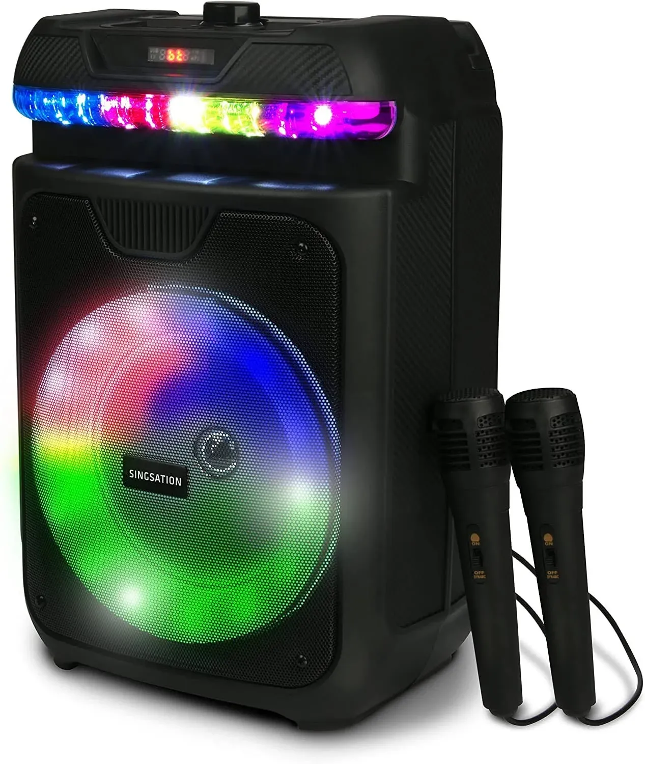 Portable Karaoke Machine, Two Microphones, 5.0 Bluetooth, 8&#034; Driver Loudspeaker,