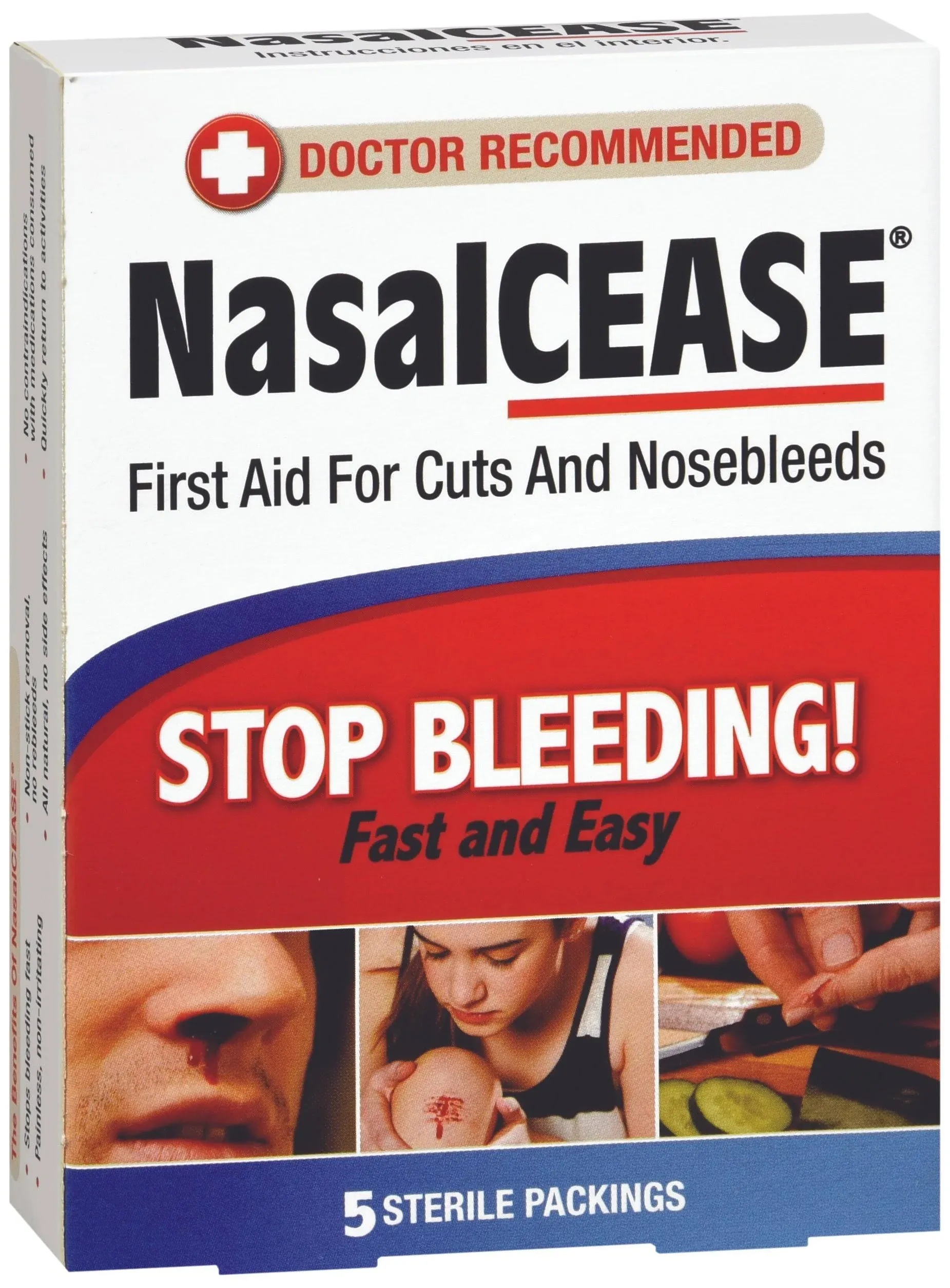 Nosebleed Treatment NasalCEASE Sterile Pack Calcium Alginate Sterile