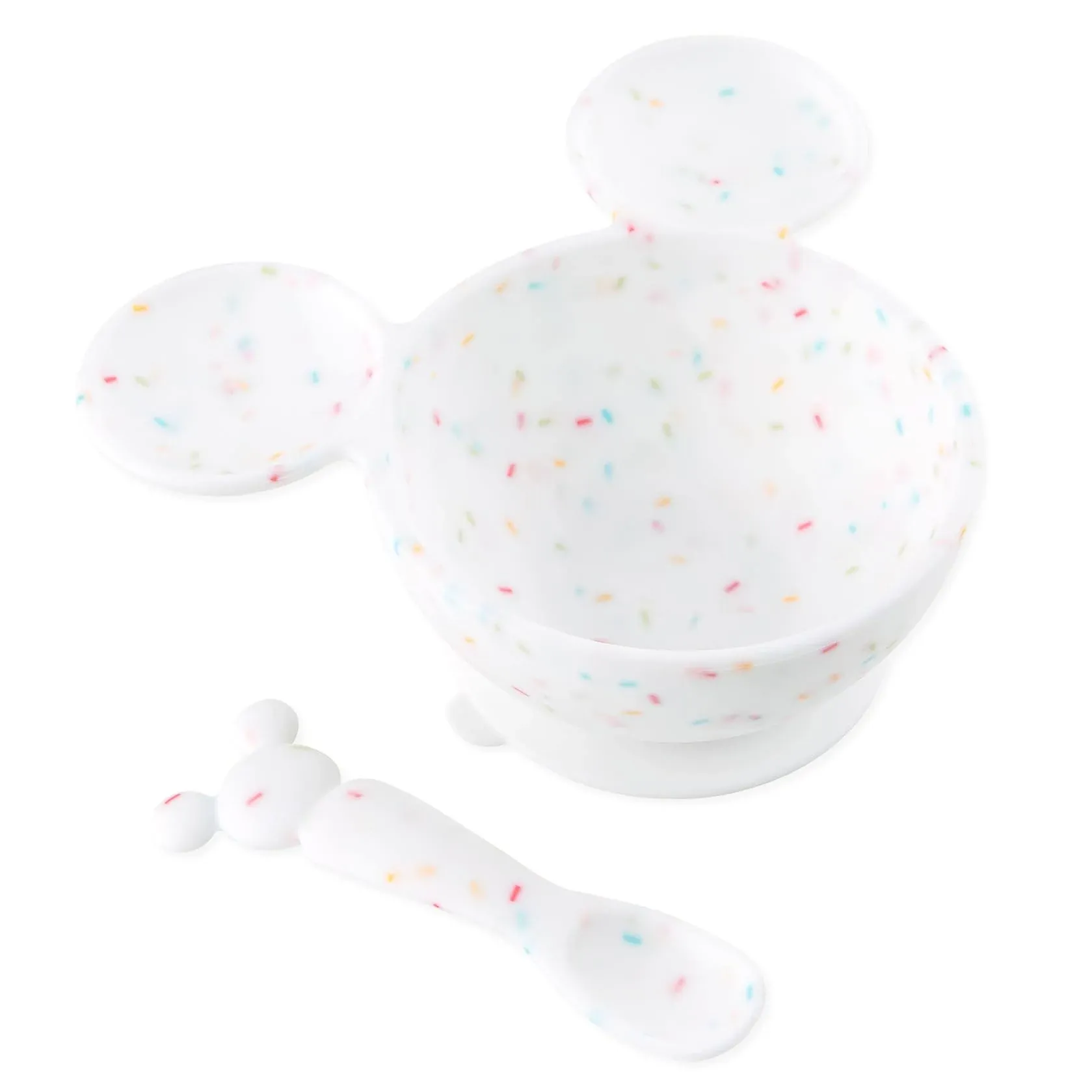 Bumkins - Mickey Mouse Vanilla Sprinkle Silicone First Feeding Set