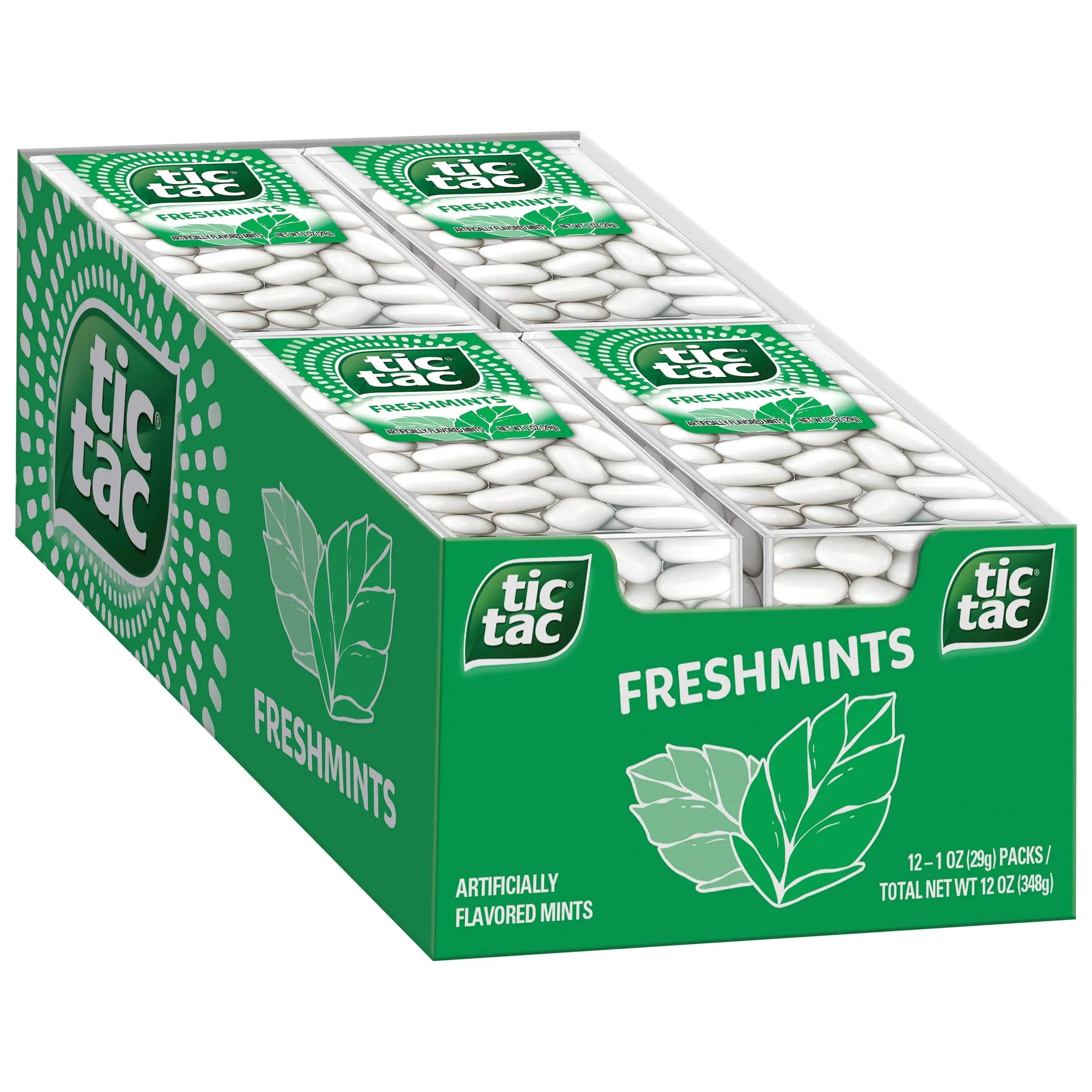 Tic Tac Freshmint Breath Mints, On-The-Go Refreshment, 1 oz, 12 Count