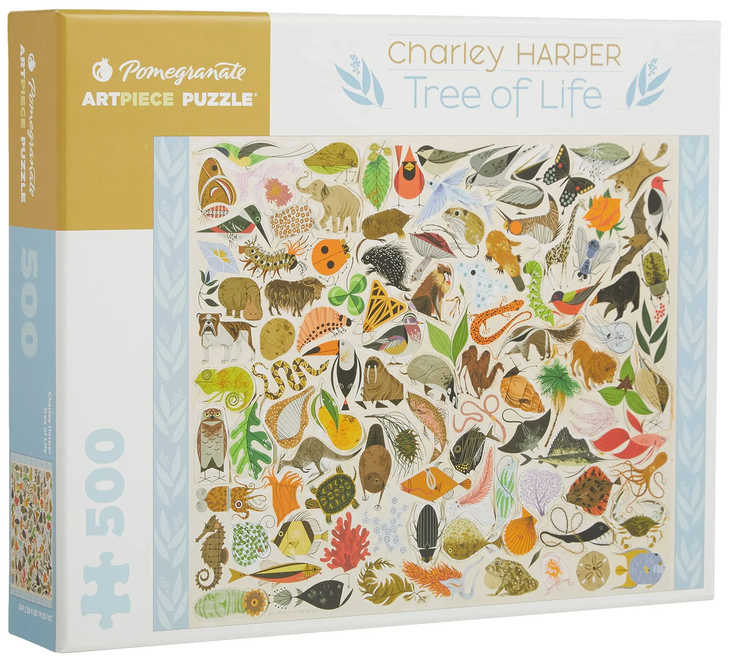 Pomegranate Charley Harper Tree of Life Puzzle