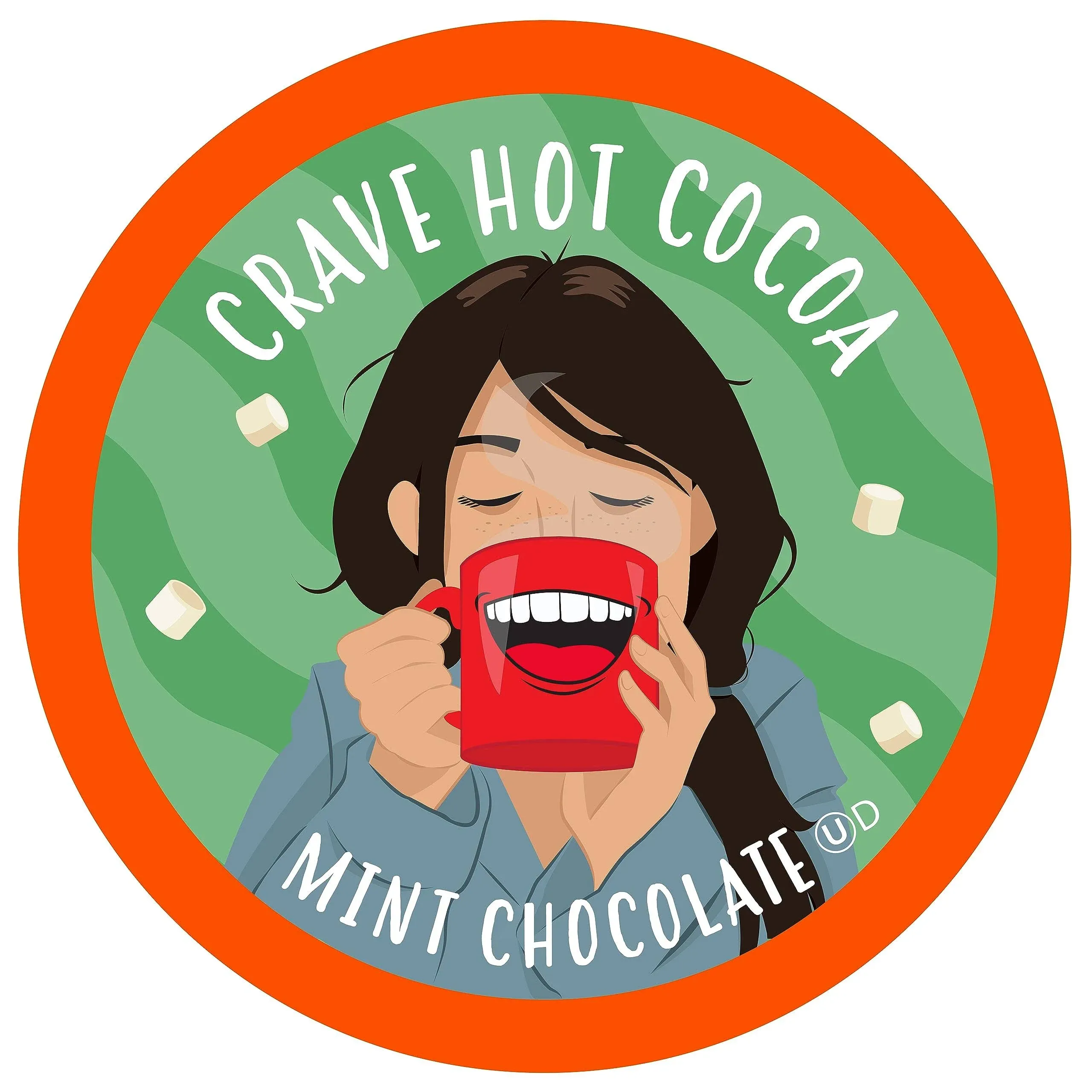 Crave Beverages Hot Chocolate Pods for K-Cup Brewers, Mint Chocolate, 40 Count