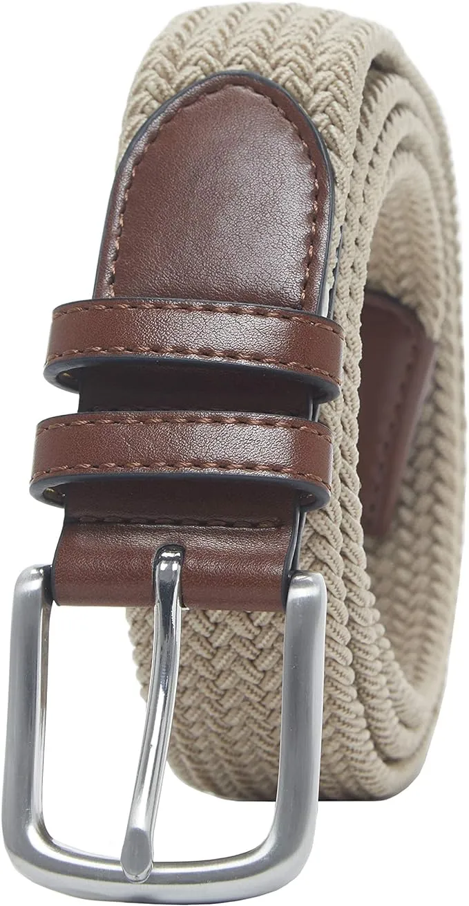 Amazon Essentials Men's Stretch Woven Braid Belt