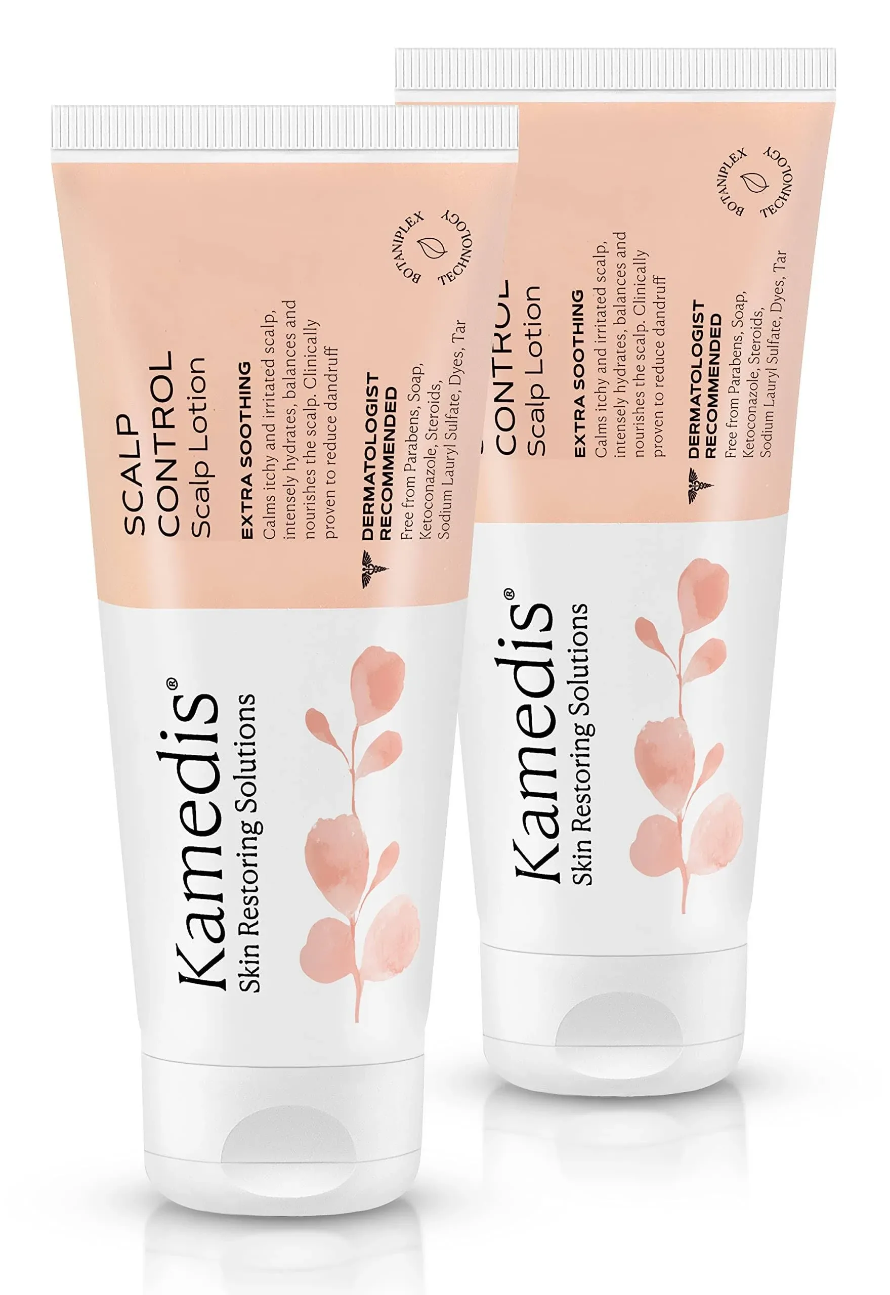 KAMEDIS Moisturizer Leave-On Botanical Scalp Lotion. For Dandruff, Dry, Itchy, Flaky and Sensitive Scalp Skin. Over-Night Head Mask, Parabens Free. 3.38 Fl Oz. (Scalp Lotion (2pk))