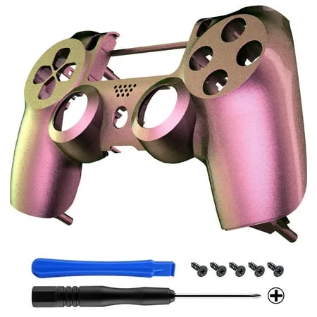 eXtremeRate Cherry Blossoms Pink Replacement Front Housing Shell Cover Compatible with ps4 Slim Pro Controller CUH-ZCT2 JDM-040/050/055 - Controller NOT Included