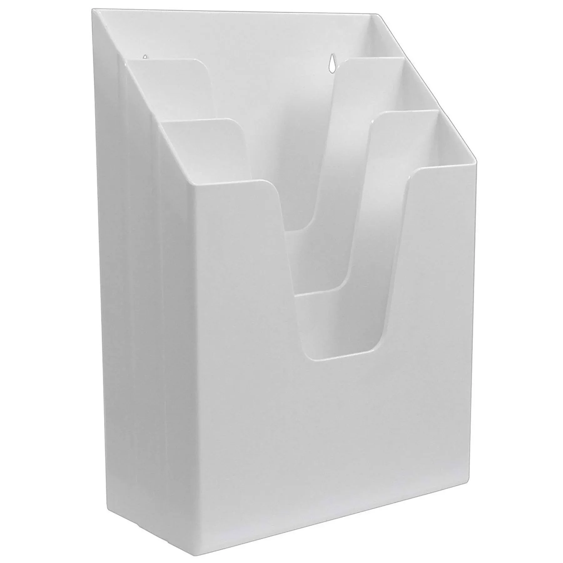 Acrimet Vertical Triple File Folder Holder Organizer White Color