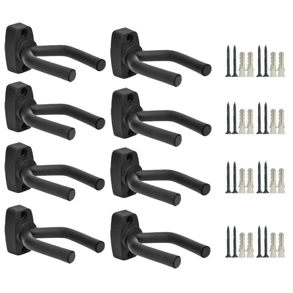 Guitar Hanger Hook Holder Wall Mount Display Acoustic Guitar Stand Ukulele 8 pcs