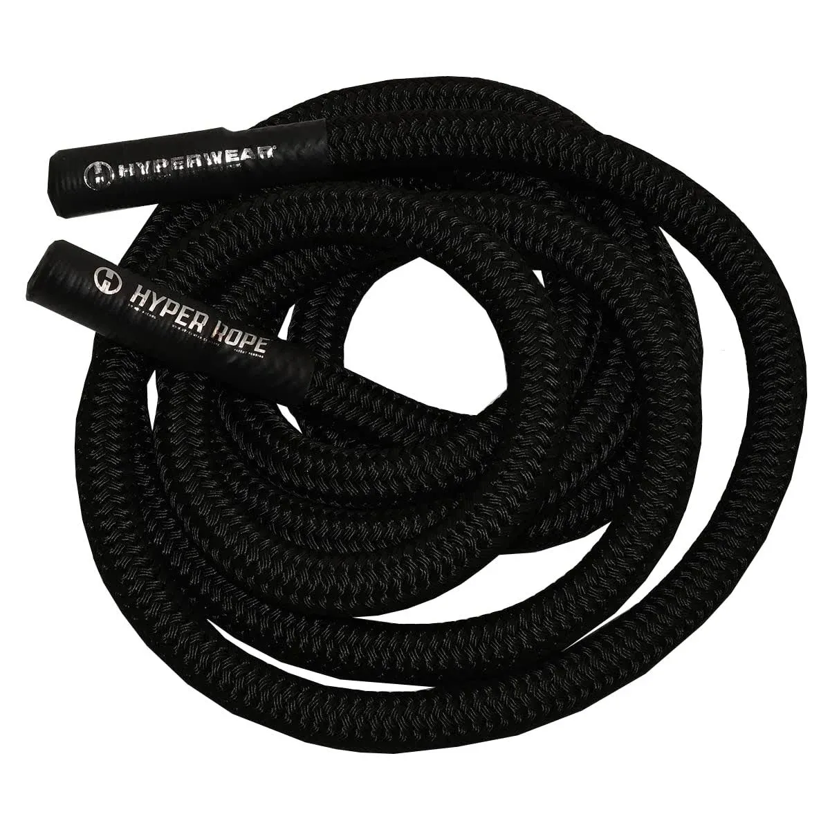 HYPERWEAR Hyper Rope Weighted Short Battle Ropes Exercise Rope Home Gym Battle Rope Anchor Optional Full Size Rope Core Workout in 6ft or Less Space