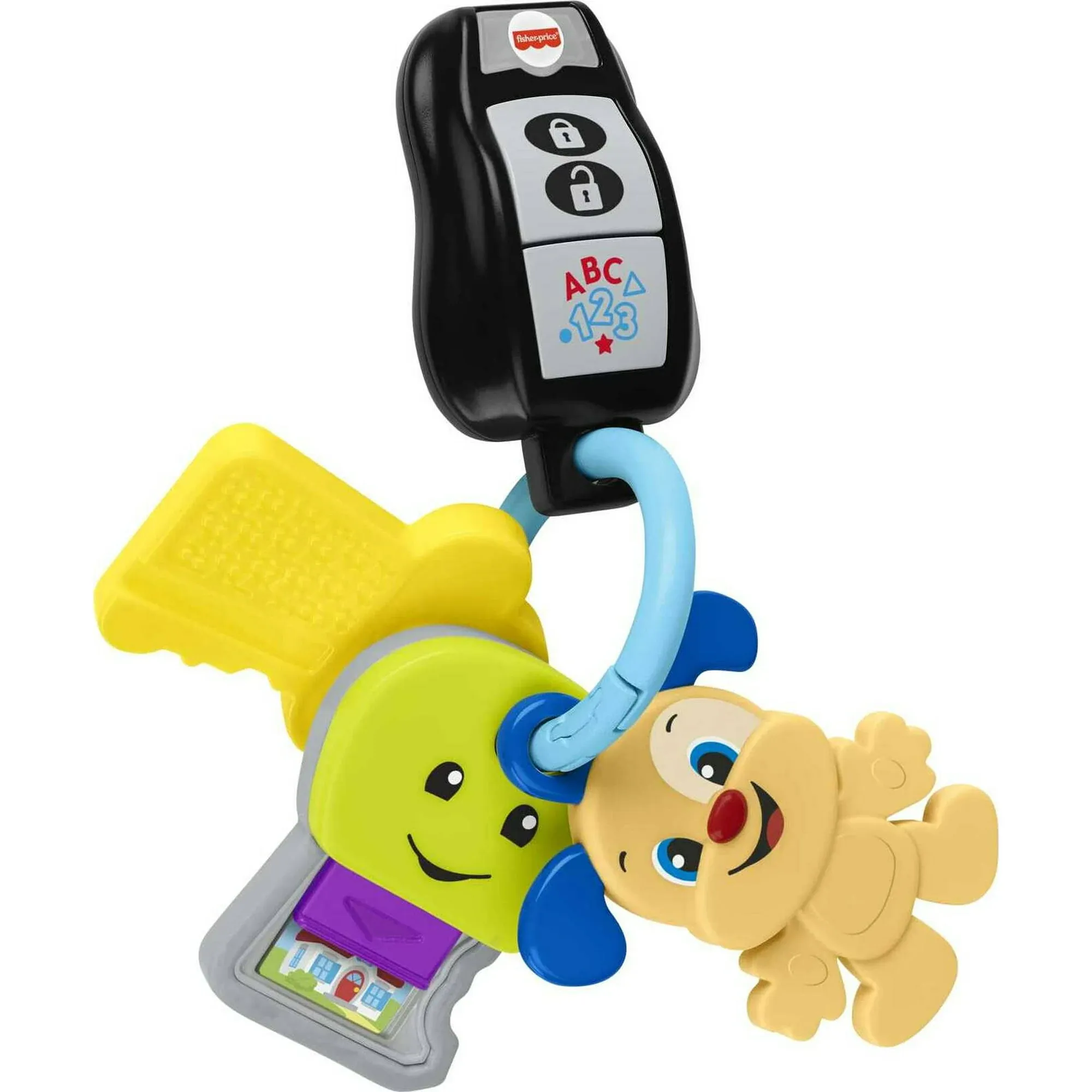 Fisher-Price Baby & Toddler Toy Laugh & Learn Play & Go Keys with Lights & Music for Pretend Play Infants Ages 6+ Months​