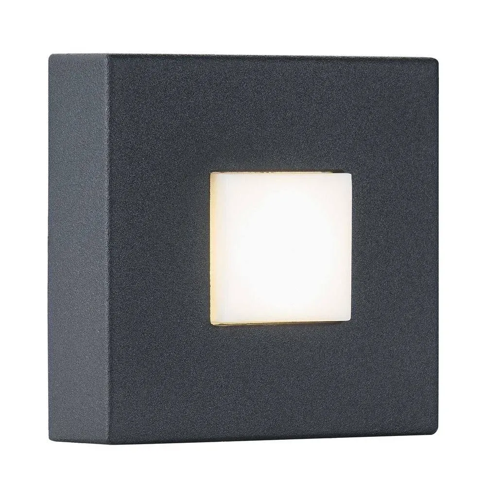 Textured Black LED Lighted Square Doorbell Button