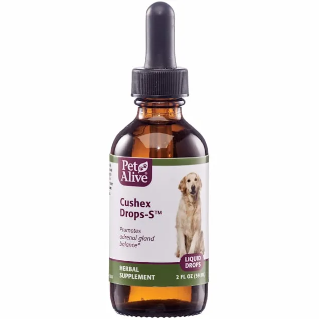 PetAlive Cushex Drops-S, Adrenal Gland Balance Herbal Pet Supplement, 2fl oz., 59ML