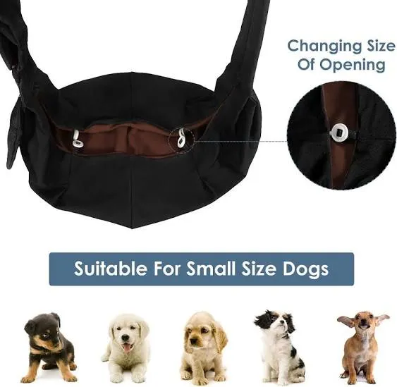 Lukovee Pet Sling, Hand Free Dog Sling Carrier Adjustable Padded Strap