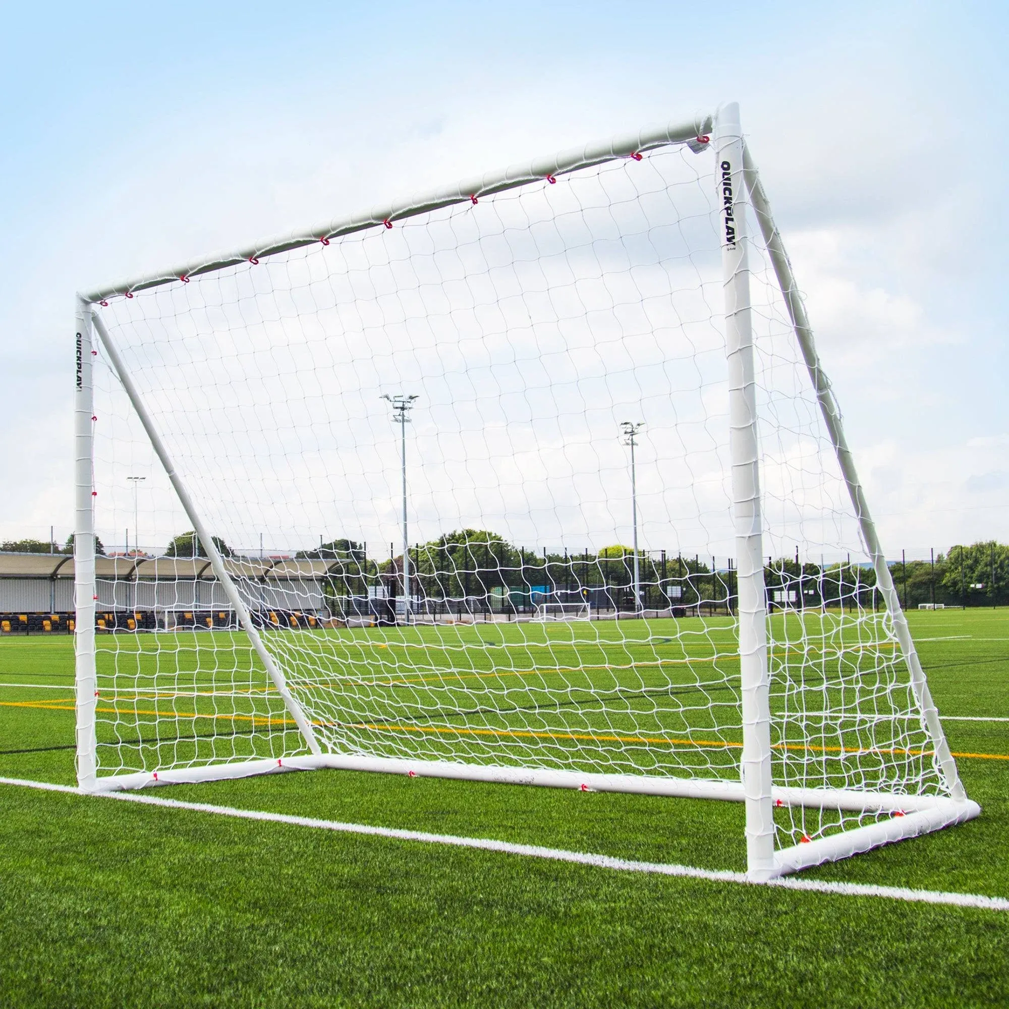 QUICKPLAY Q-Fold Match Soccer Goal | The 30 Second Folding Soccer Goal Match Standard [Single Goal] The Best Weatherproof Soccer Net for Adults & Kids