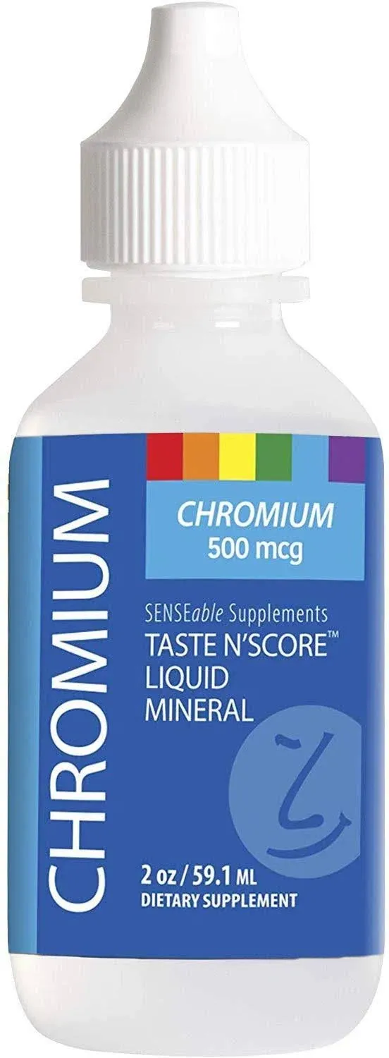 Taste N' Score Chromium Liquid Ionic Mineral Supplement; 100% Pure; 500 mcg; 118 Servings