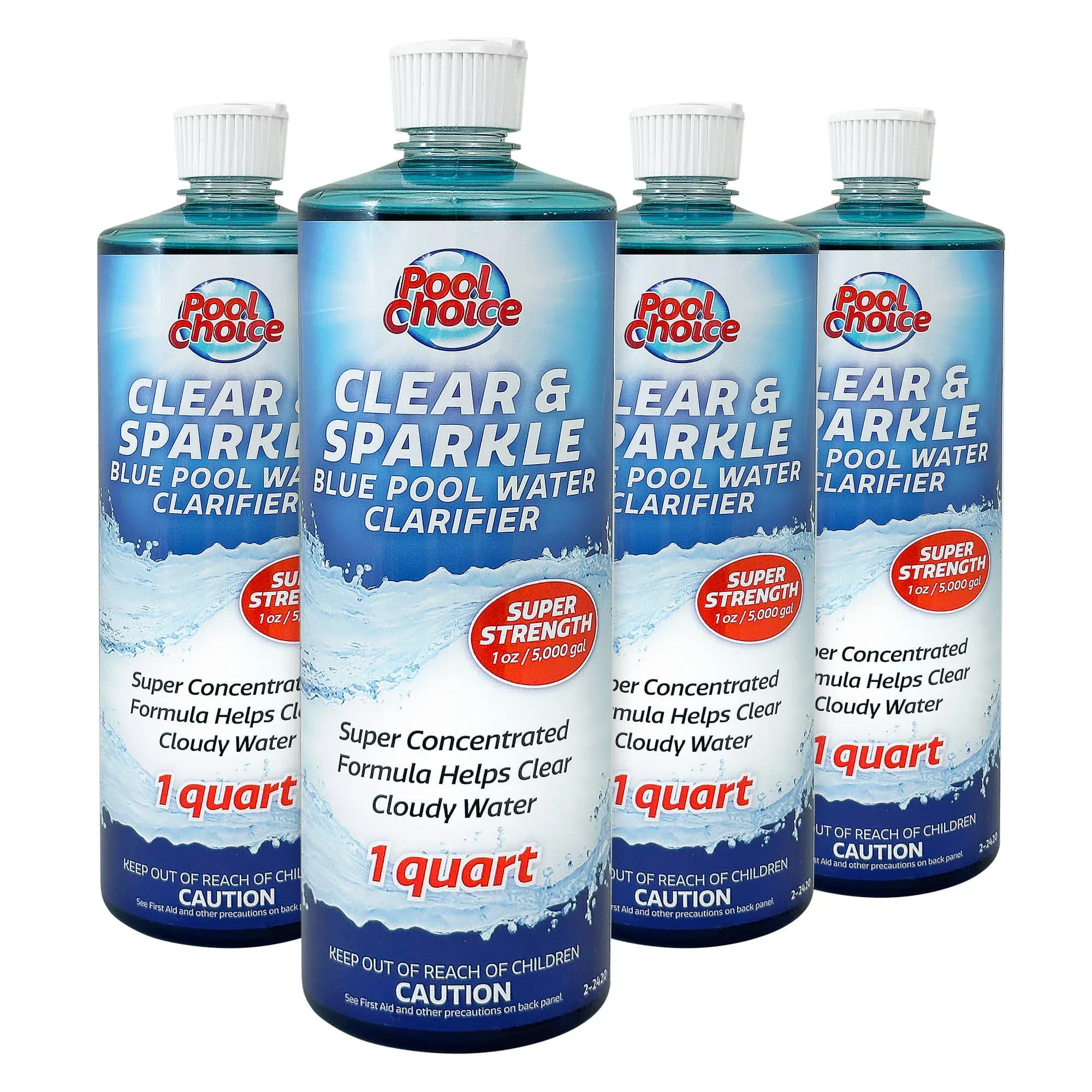 SpaChoice 2-2420-04 Pool Clear Water Clarifier for Pools, 1-Quart, 4-Pack