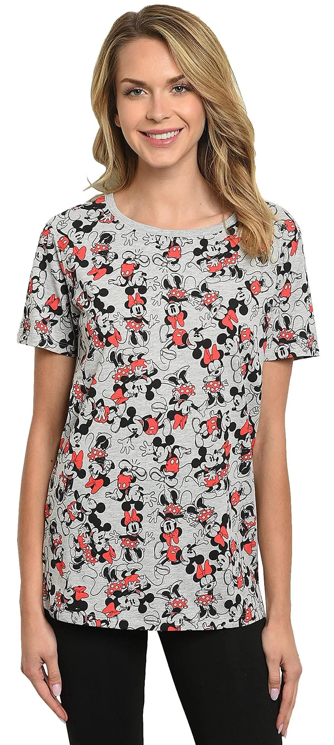 Disney Womens Plus Size T-Shirt Minnie Mouse Print