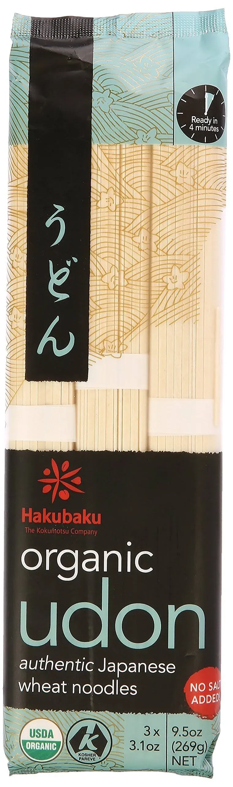 Hakubaku, Wheat Udon Noodless, 9.5 Oz(Case Of 4)