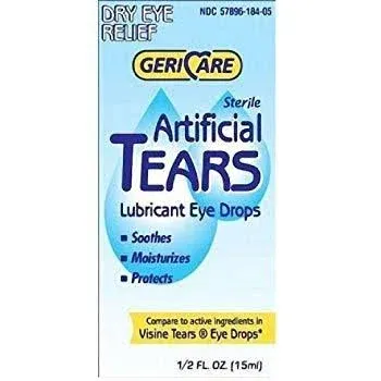 Lubricant Eye Drops Artificial Tears, 0.5 fl oz (15 mL) Bottle