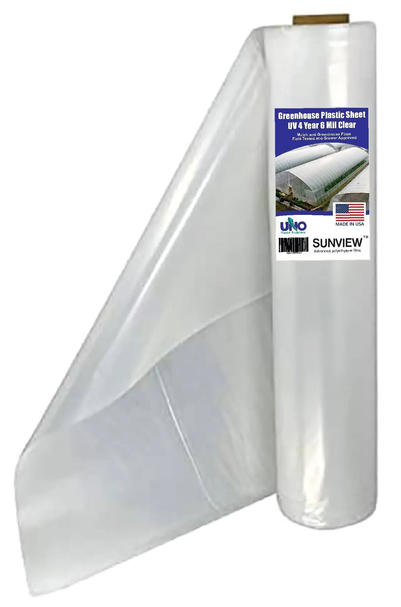 Sunview Greenhouse Plastic Clear 6 mil, 4 Year, Polyethylene Covering Film (20 ft ...