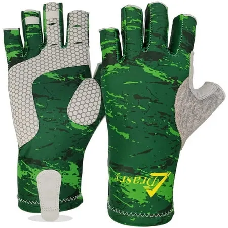 Drasry UV Gloves Fingerless UPF 50+ SPF Sun Protection for Fishing Kayaking Hiking Sailing Glove