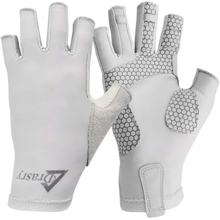 Drasry UV Gloves Fingerless UPF 50+ SPF Sun Protection for Fishing Kayaking Hiking Sailing Glove