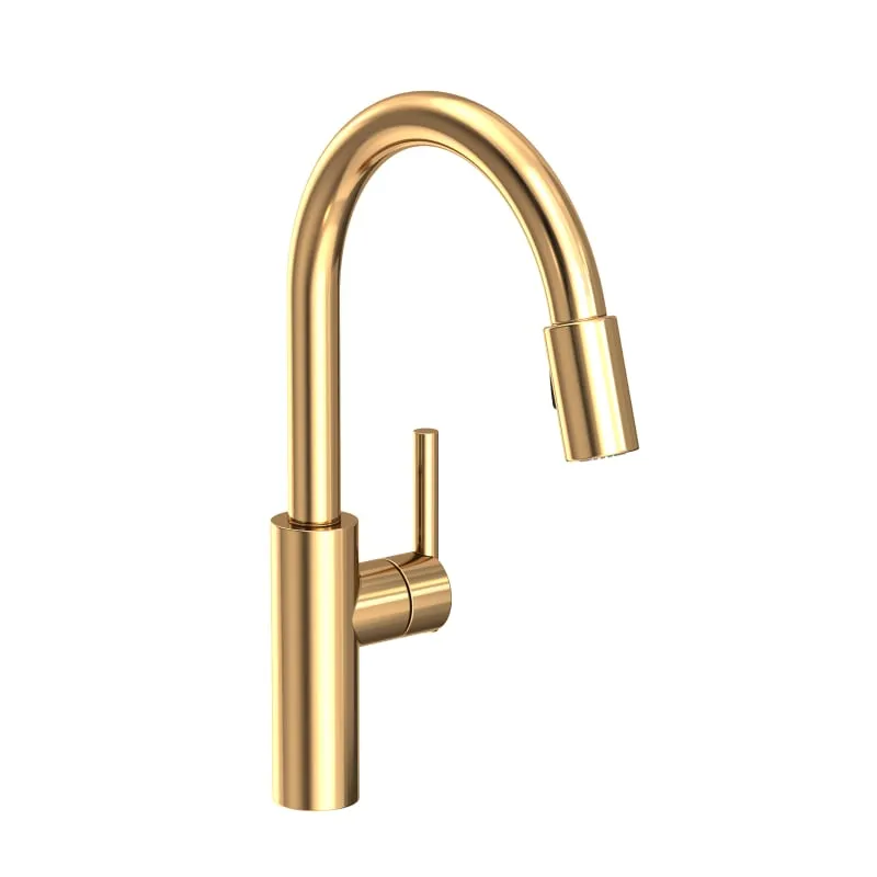 Newport Brass 1500-5103/15S  East Linear Brass Pull Kitchen Faucet  Satin Nickel