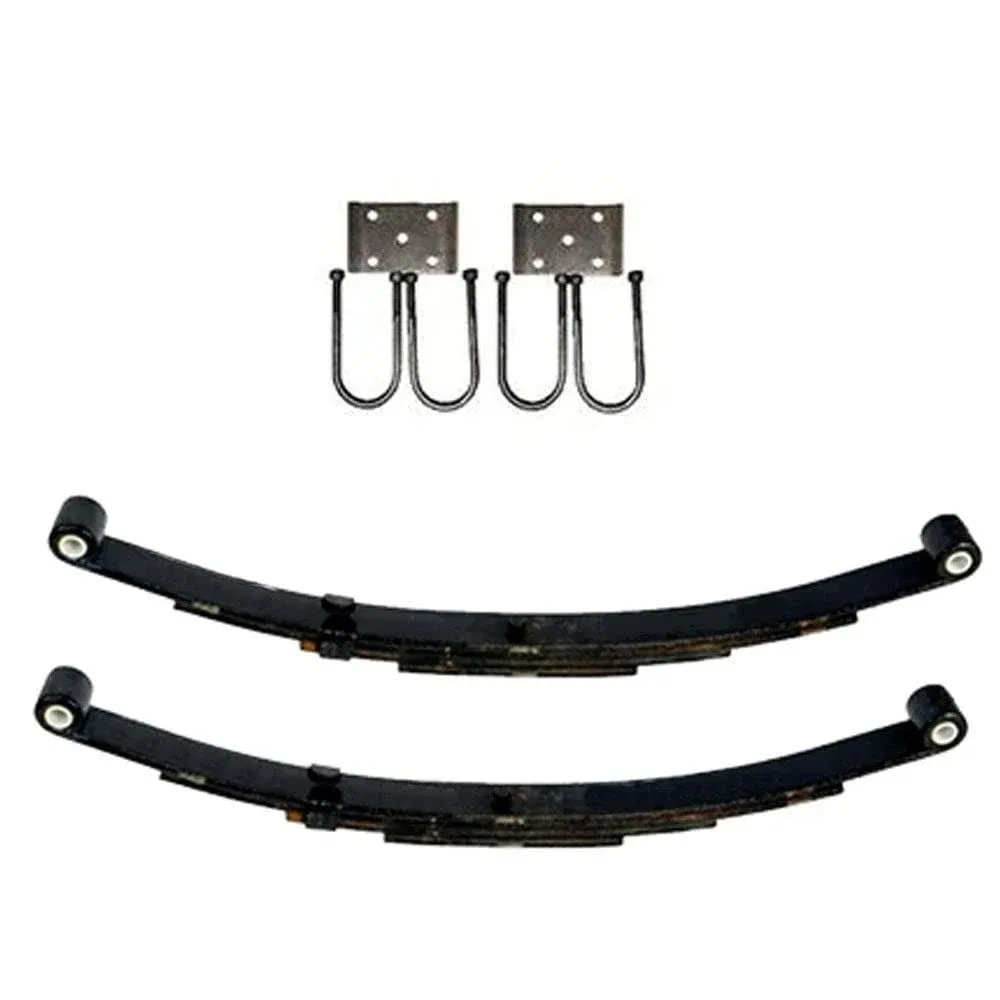 Trailer 4 Leaf Double Eye Spring Suspension Kit for 2 3/8" Tube 3500 lb Axles