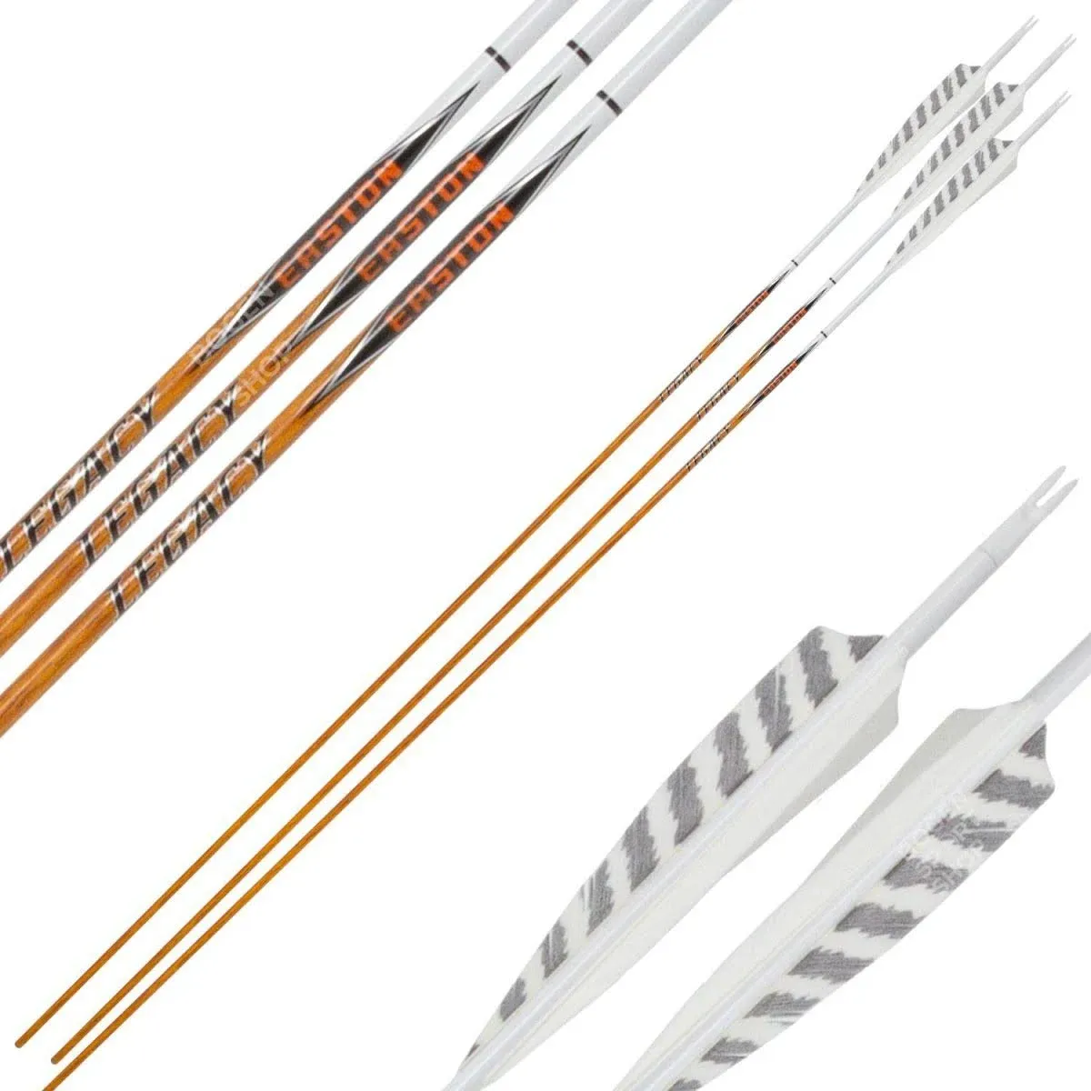 Easton Carbon Legacy Arrows 500 4 In. Feathers 6 Pk.