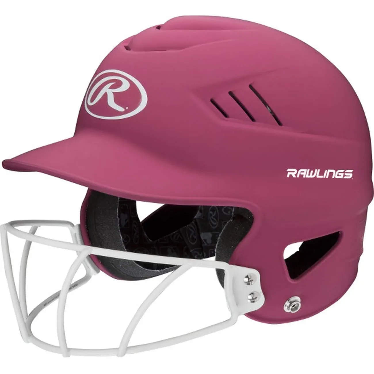 Rawlings Coolflo Highlighter Softball Helmet Pink