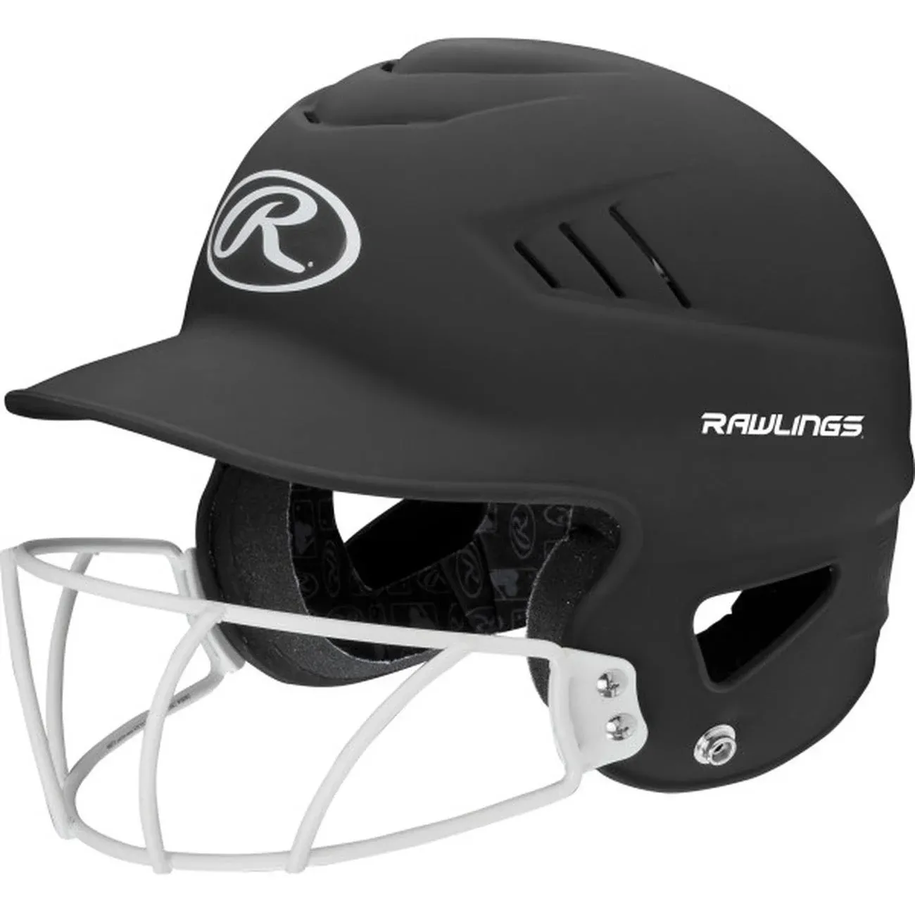 Rawlings Coolflo Highlighter Softball Helmet/Face - Black