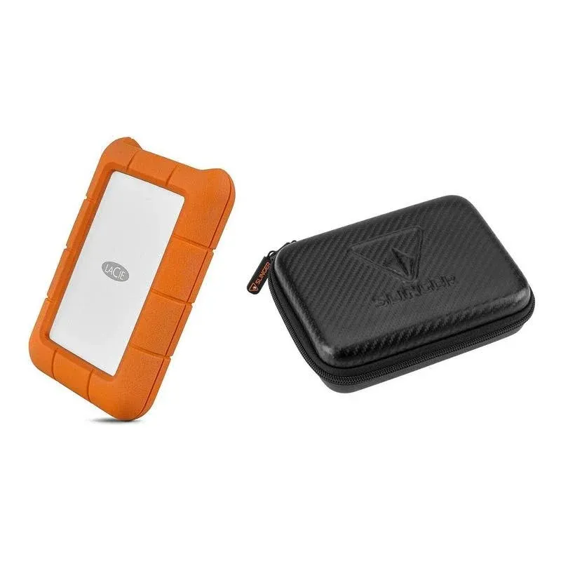 LaCie Rugged USB-C 3.0 5TB External Hard Drive - With HD-1 Portable Hard Drive