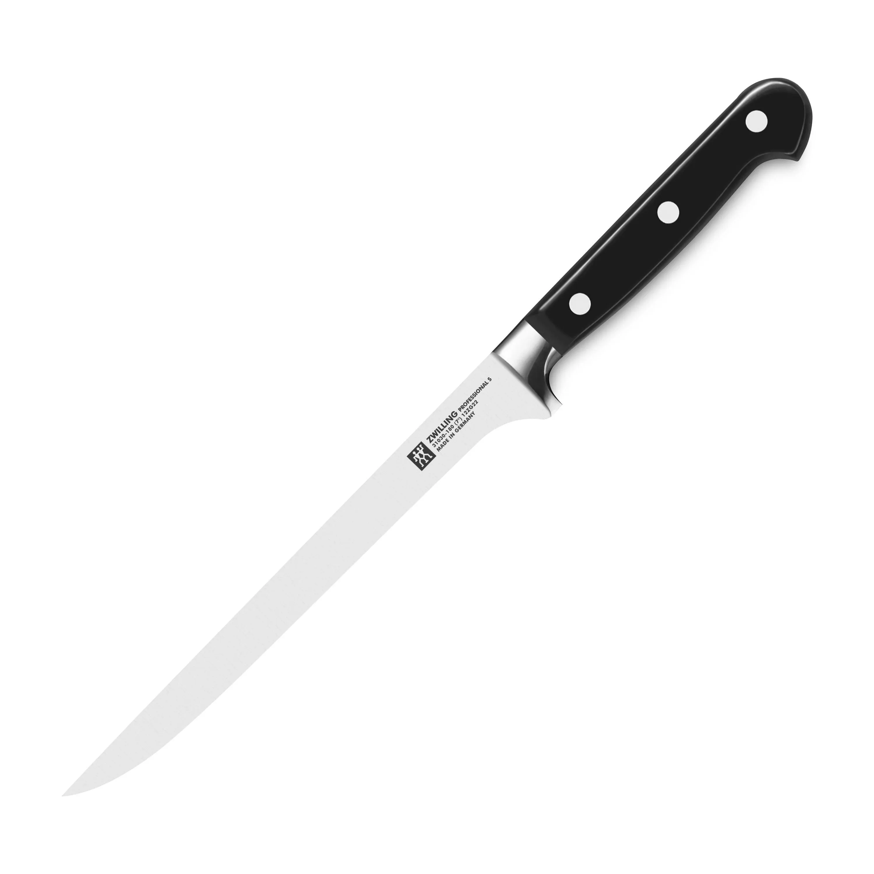 ZWILLING Professional S 7-inch Razor-Sharp German Fillet Knife, Made in Company-Owned German Factory with Special Formula Steel perfected for almost 300 Years, Dishwasher Safe