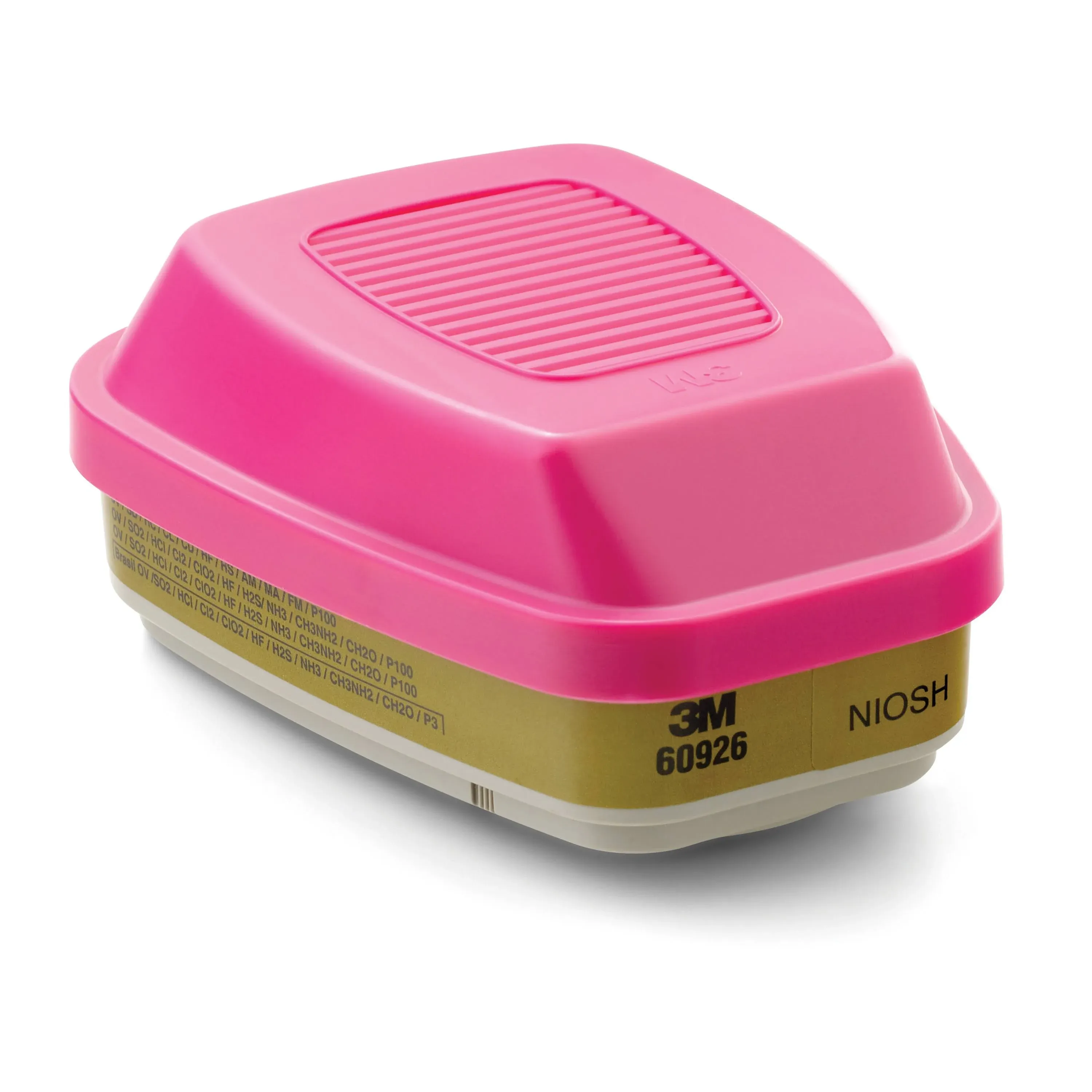 3M Multi Gas/Vapor Cartridge/Filter 60926, Pink/Yellow