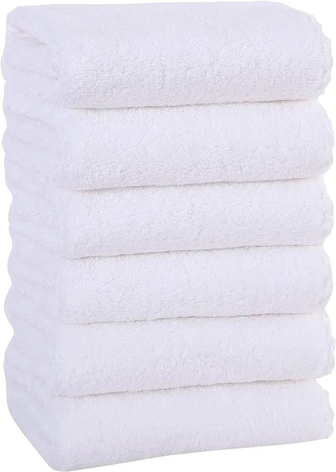 MOONQUEEN 6 Pack Premium Hand Towels - Quick Drying - Microfiber Coral Velvet