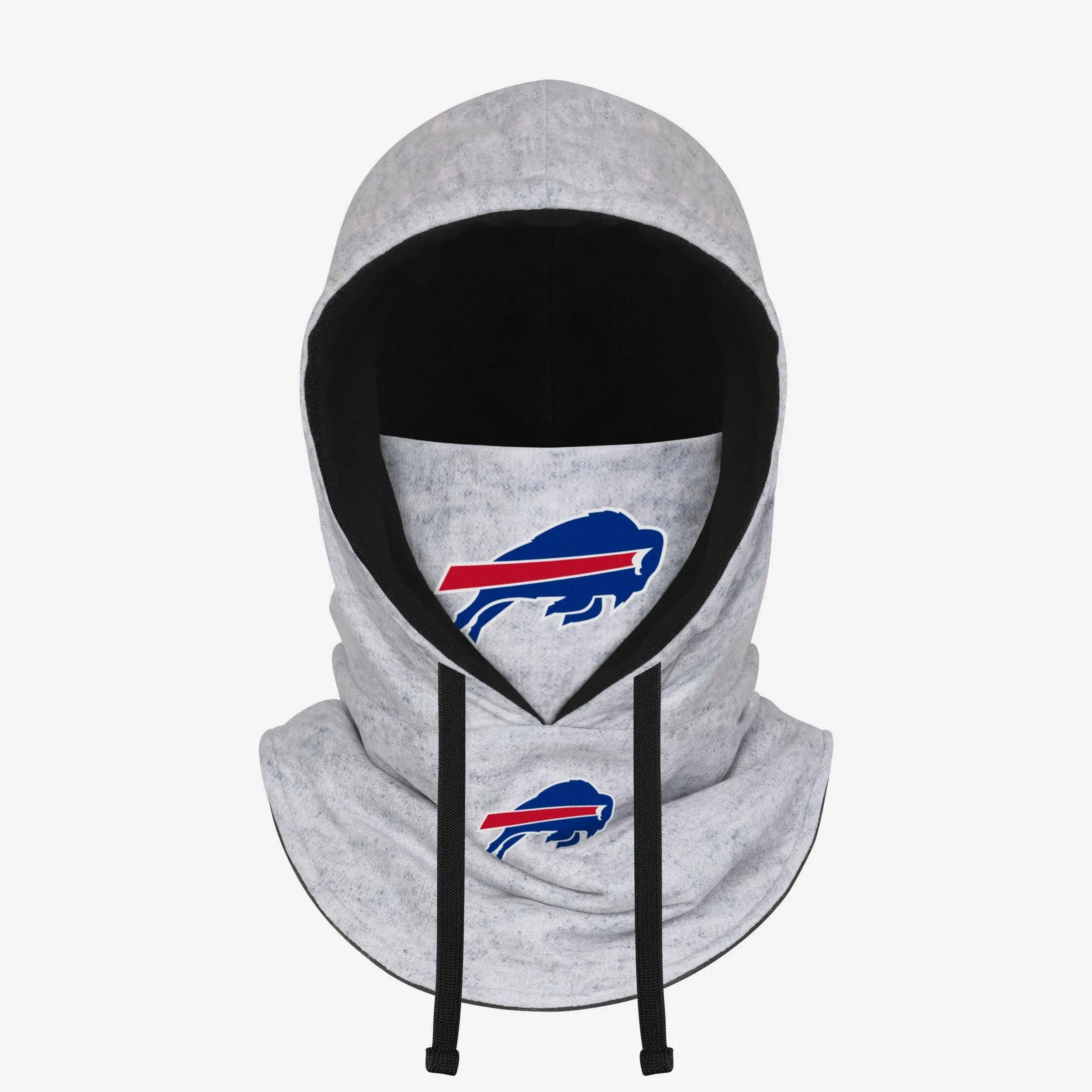 Buffalo Bills NFL Heather Gray Drawstring Hooded Gaiter Scarf