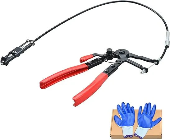 Xtremepowerus 2ft Flexible Wire Long Reach Hose Clamp Pliers for Fuel Oil Water