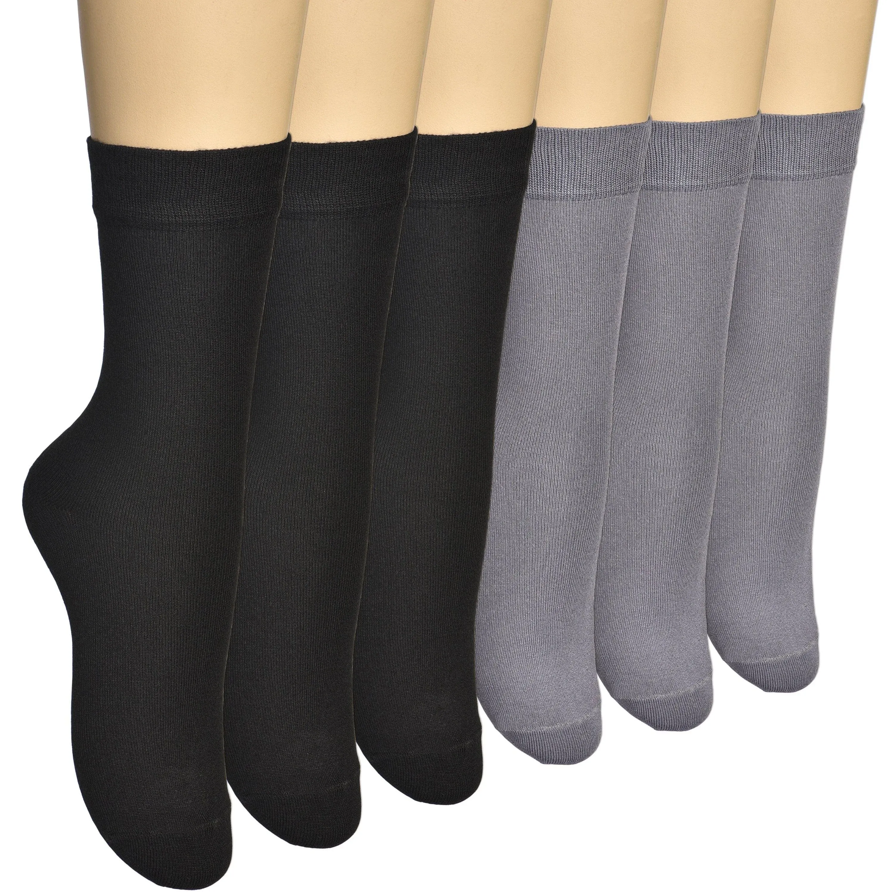 Elyfer Women's Thin Bamboo Dress Socks - Casual Color Crew Socks, Comfort Seam