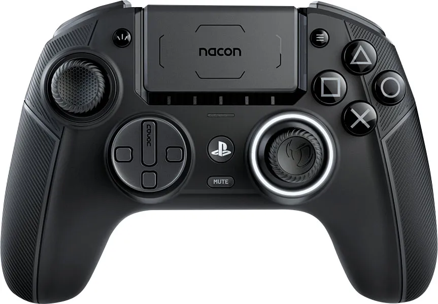 NACON Revolution 5 Pro hivatalosan licencelt PlayStation vezeték nélküli játékvezérlő PS5 / PS4 / PC-hez - Hall-effektus, trigger stopok, leképezhető gombok, Bluetooth hang - fekete/fehér