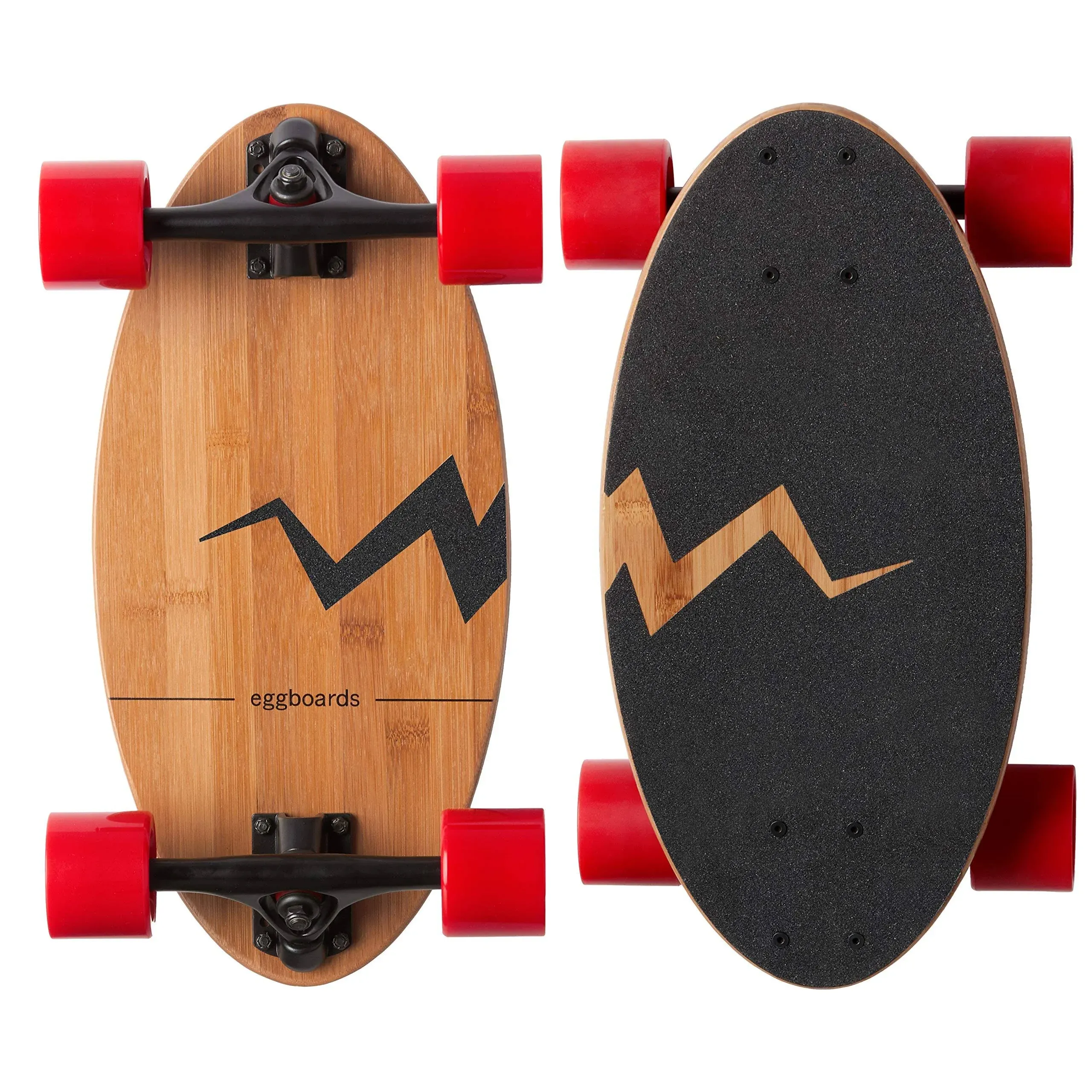 Eggboards Mini Longboard The Original - Bamboo Wood Cruiser, Smooth to Ride