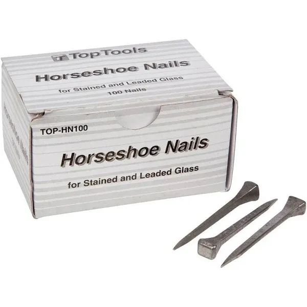 Top Tools Steel 2 Inch Horseshoe Nails Box of 100